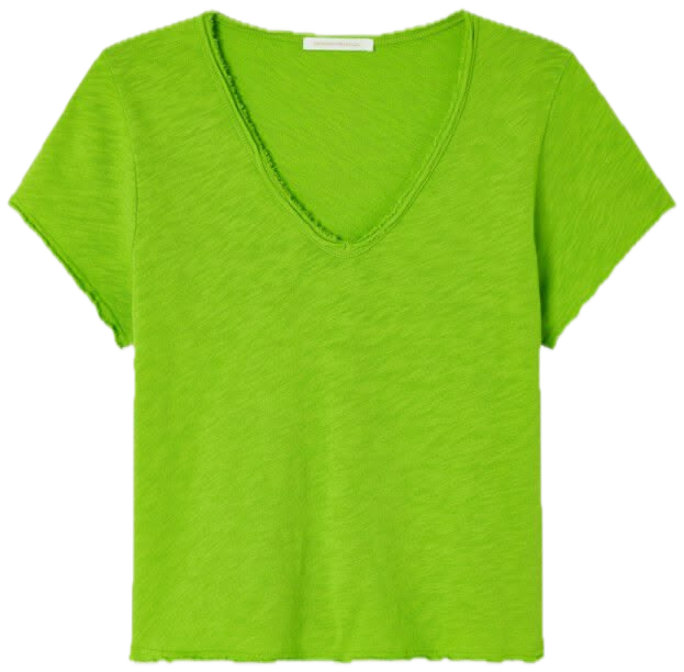T-shirt vert à col V